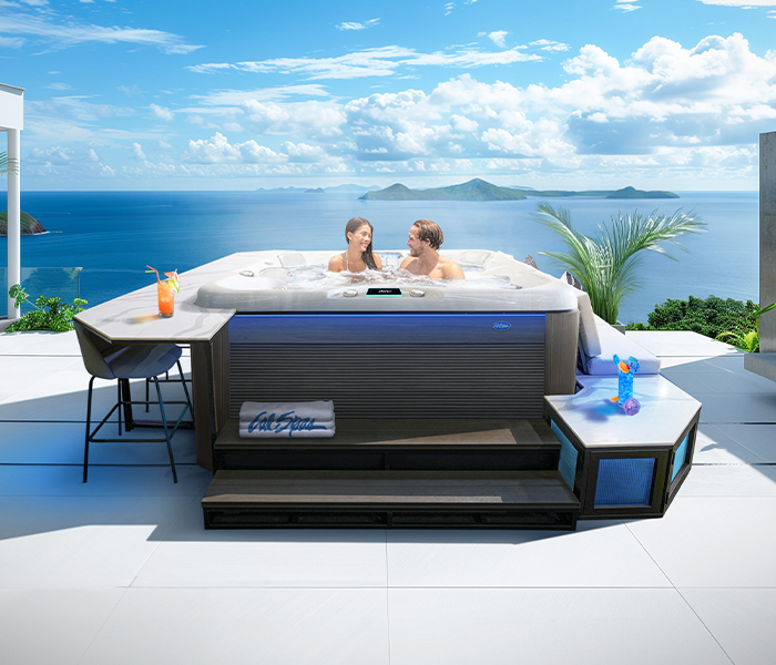 Calspas hot tub being used in a family setting - Surrey